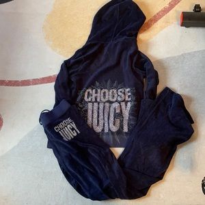 Juicy Couture velvet tracksuit hoodie+pants